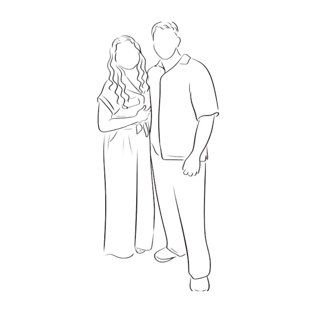 Dibujo lineal personalizado - Silueta minimalista