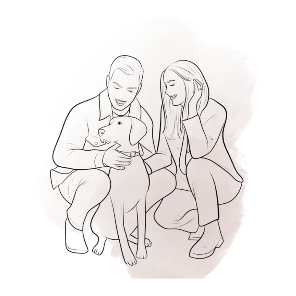 Dibujo lineal personalizado - Silueta minimalista