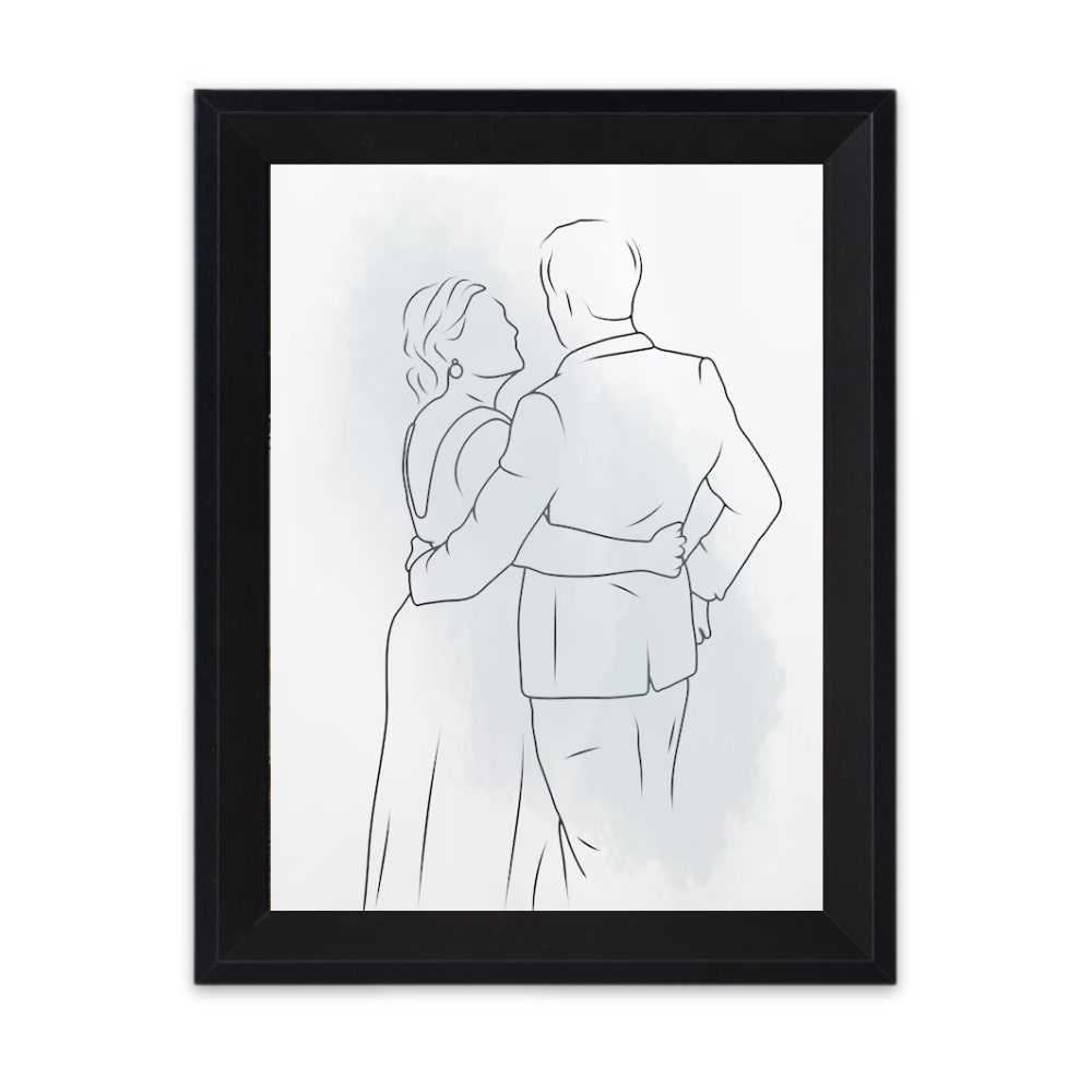 Dibujo lineal personalizado - Silueta minimalista