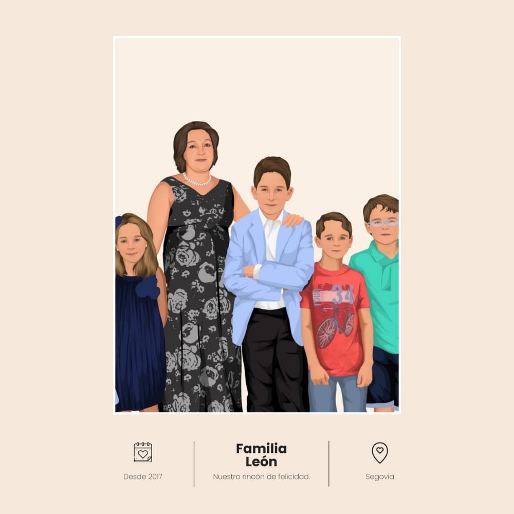 Dibujo personalizado de familia