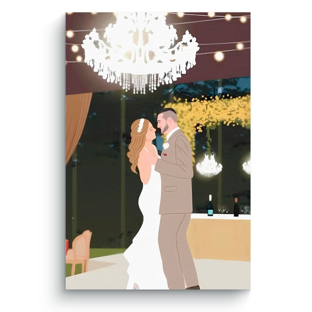 Dibujo personalizado de boda - Regalo personalizado de bodas