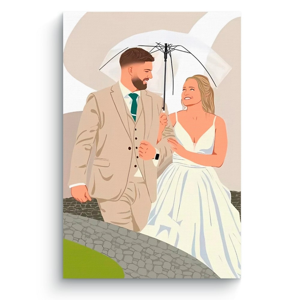 Dibujo personalizado de boda - Regalo personalizado de bodas