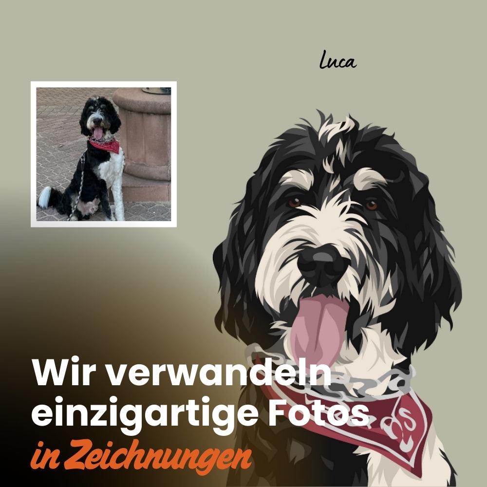 Personalisierte Hundzeichnung – Porträt deines Fellfreundes