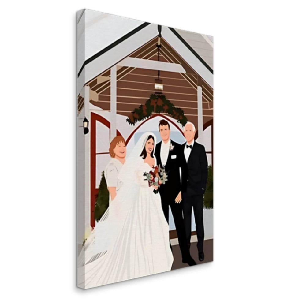 Dibujo personalizado de boda - Regalo personalizado de bodas
