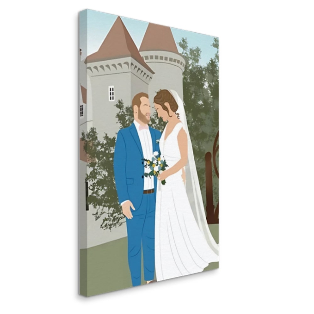 Dibujo personalizado de boda - Regalo personalizado de bodas