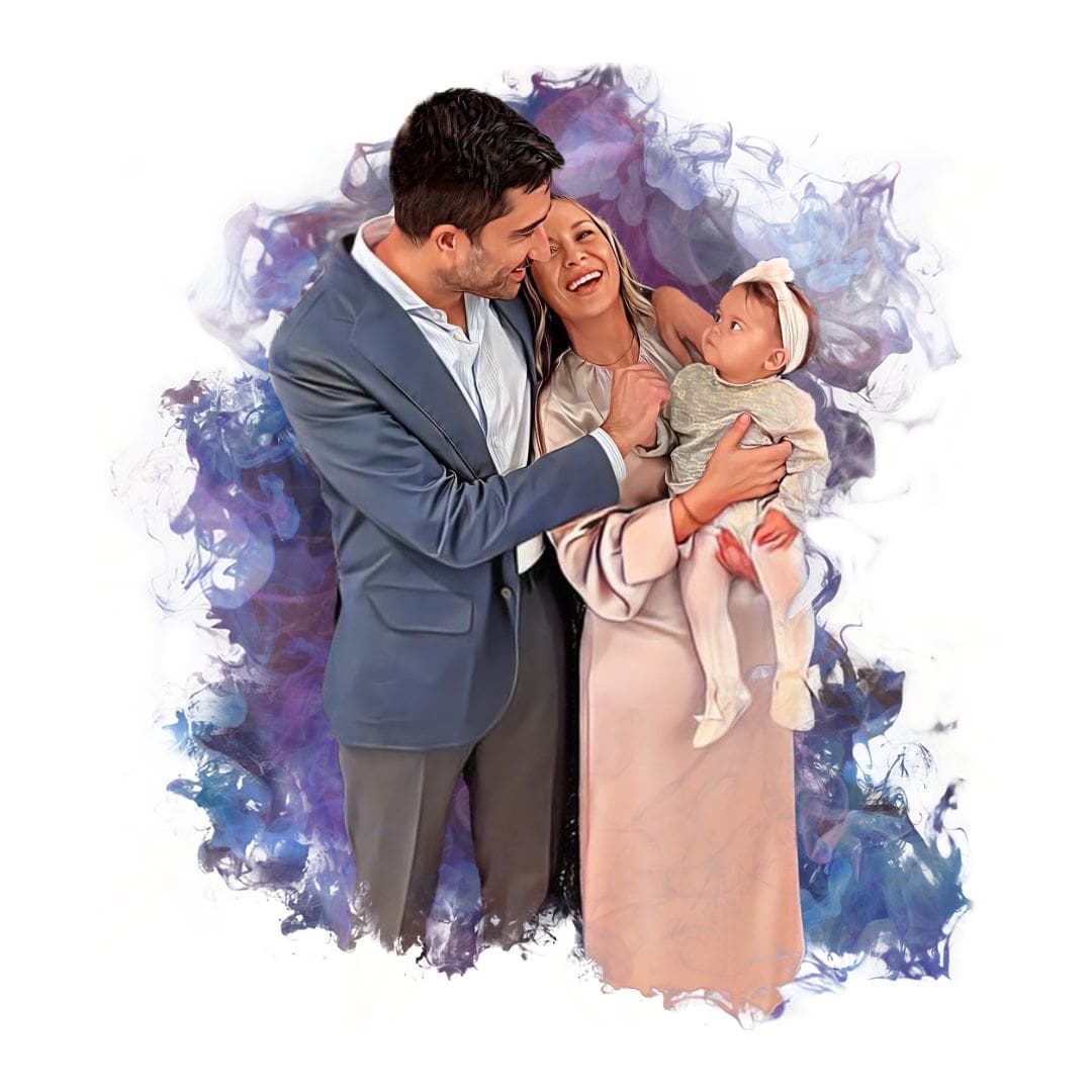 Custom watercolor portrait