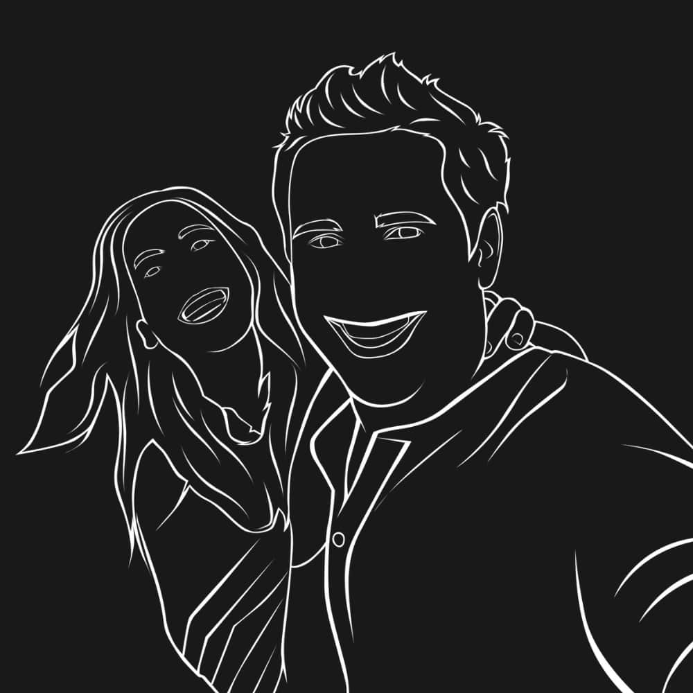 Dibujo lineal personalizado - Silueta minimalista