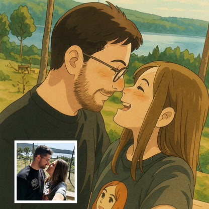 Desenho personalizado estilo Ghibli