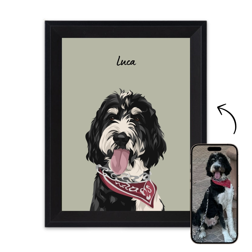 Custom Dog Drawing - Portrait of Your Furry One 