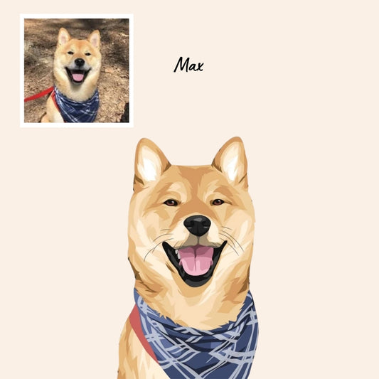 Dibujo personalizado de Perro - Retrato de tu Peludo