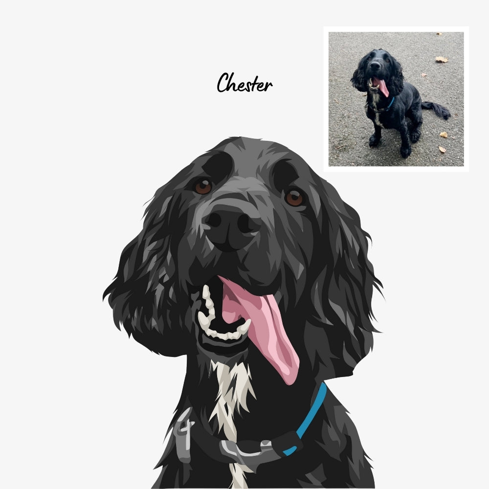 Custom Dog Drawing - Portrait of Your Furry One 