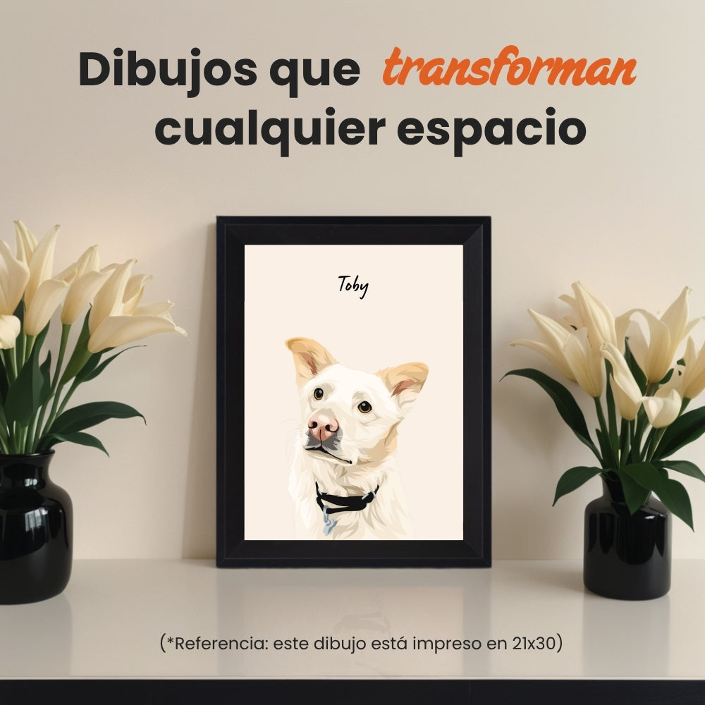 Custom Dog Drawing - Portrait of Your Furry One 