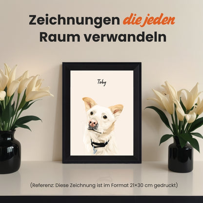 Personalisierte Hundzeichnung – Porträt deines Fellfreundes